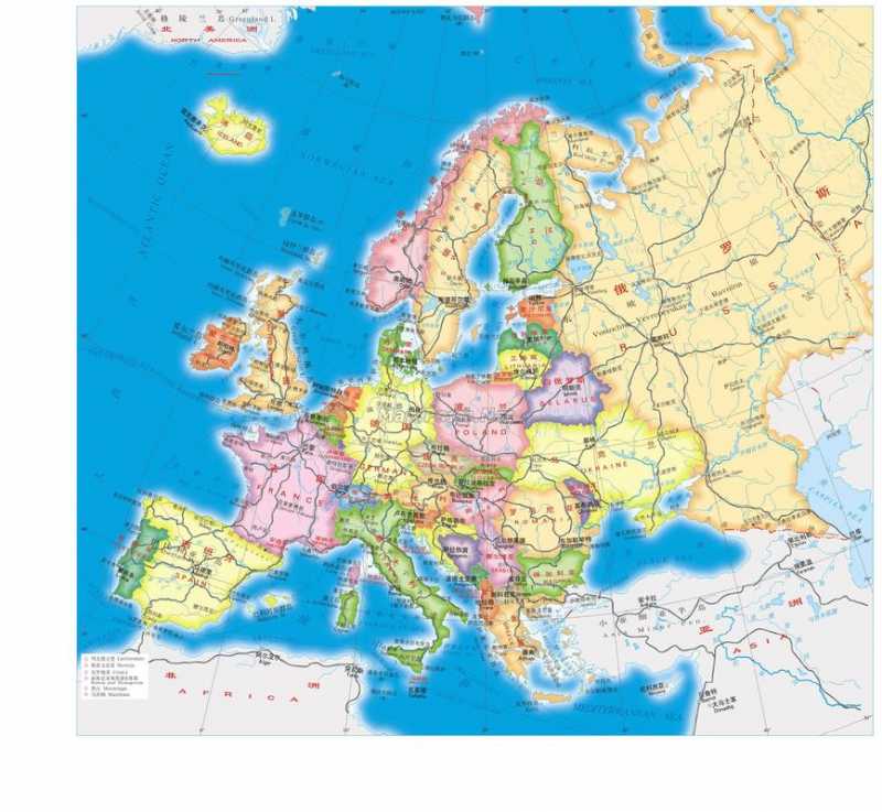 欧洲地图高清中文版全图_欧洲地图中文版全图高清版大地图